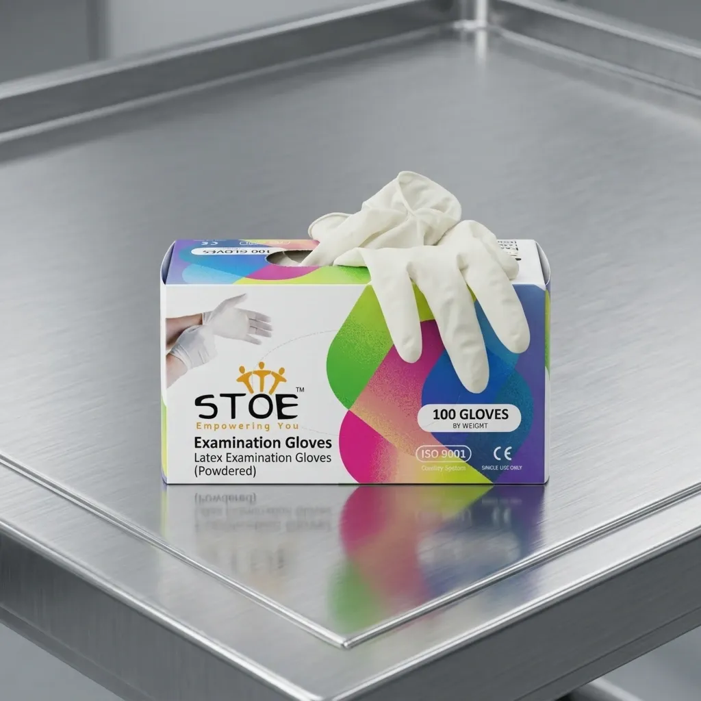 Latex Examination Gloves (Powdered) (100 Pcs)